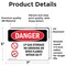 Signmission LP Gas Storage No Smoking Open Flames 50 Ft Danger Sign, Vinyl Decal, 7in W x 5in L, 2PK OS-2PACK-DS-D-57-L-1444 - alternate 2